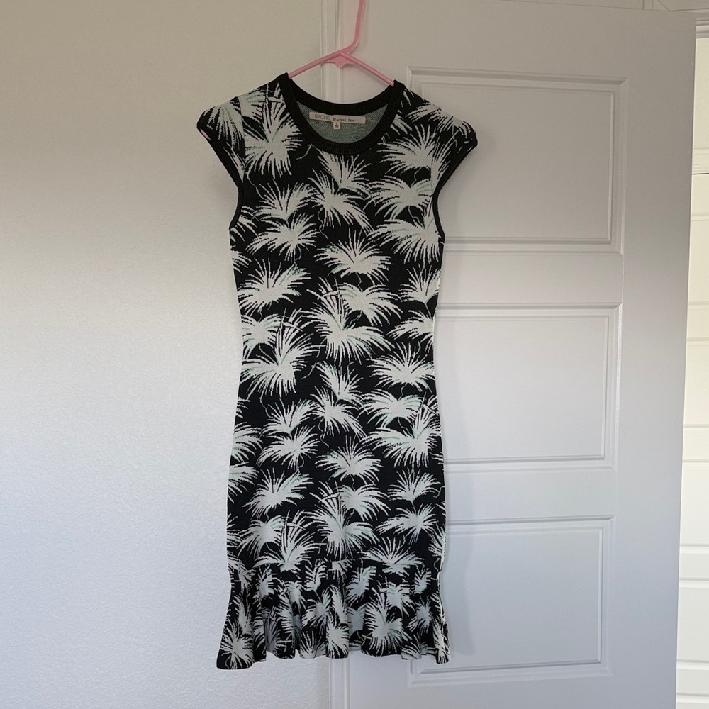 Rachel Roy Black and White Palm Print Dress